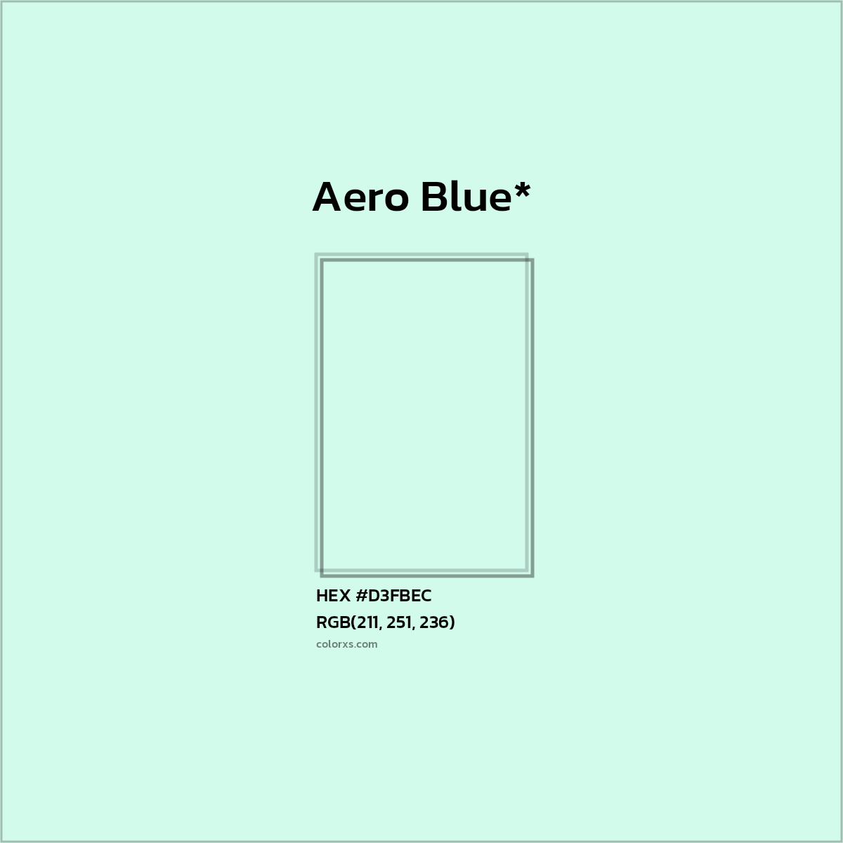 HEX #D3FBEC Color Name, Color Code, Palettes, Similar Paints, Images
