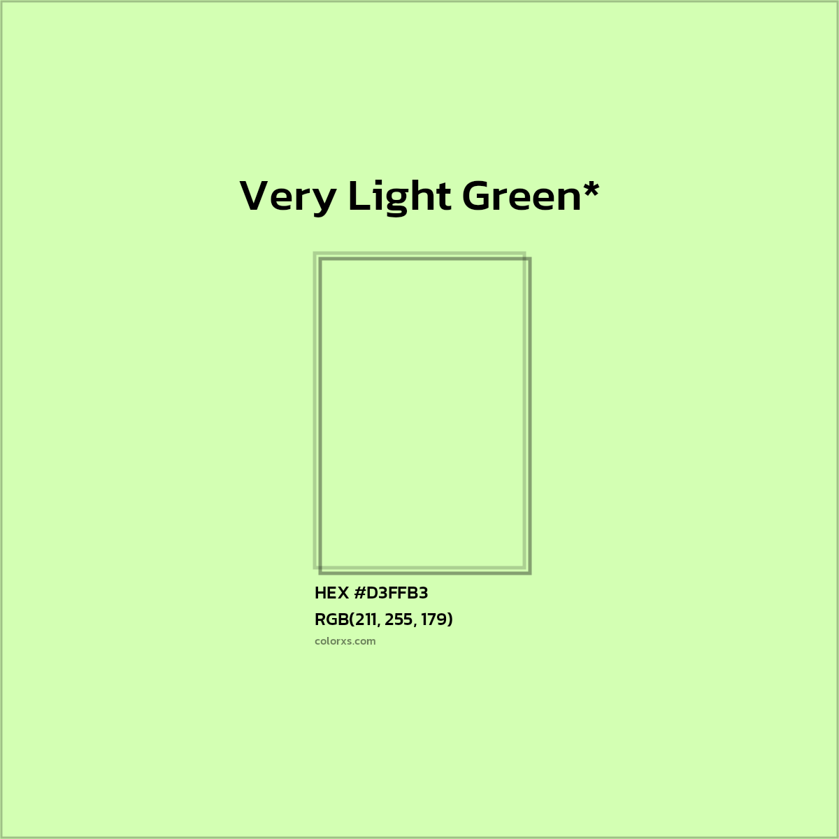 HEX #D3FFB3 Color Name, Color Code, Palettes, Similar Paints, Images