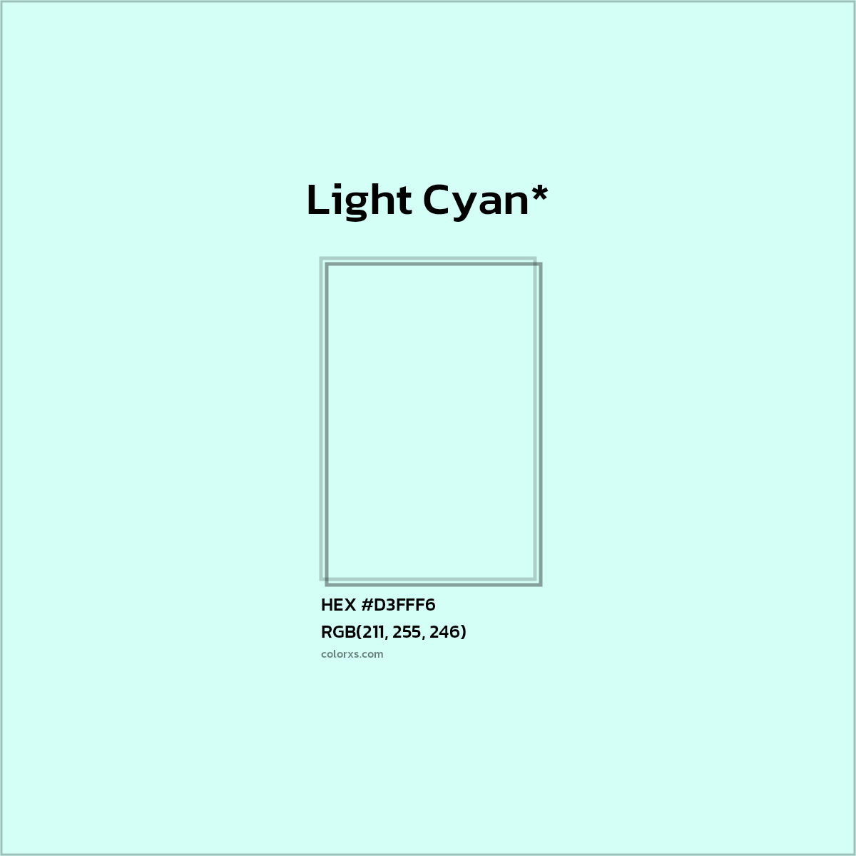 HEX #D3FFF6 Color Name, Color Code, Palettes, Similar Paints, Images