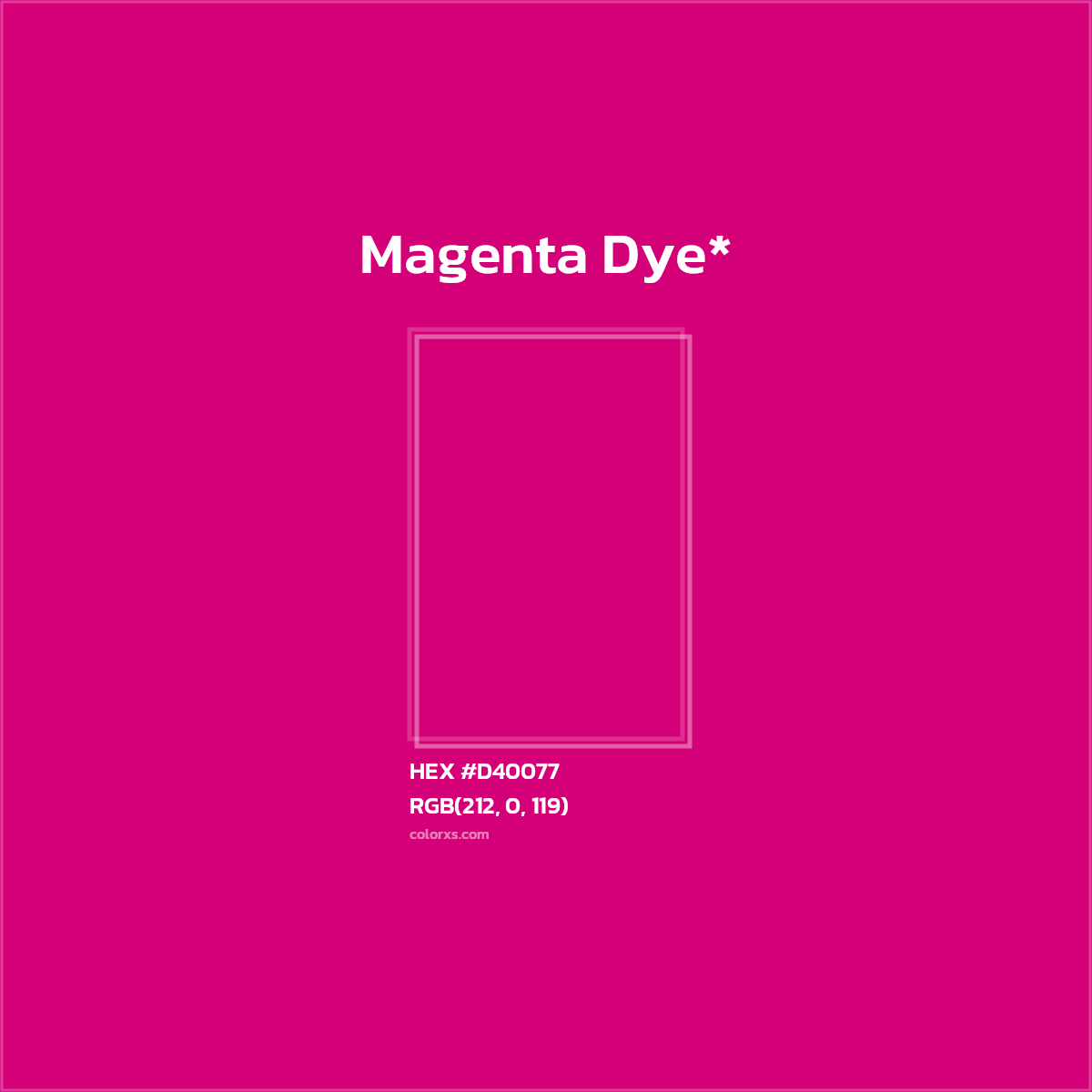 HEX #D40077 Color Name, Color Code, Palettes, Similar Paints, Images