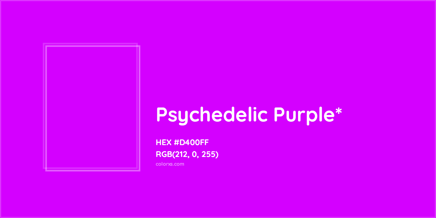 HEX #D400FF Color Name, Color Code, Palettes, Similar Paints, Images