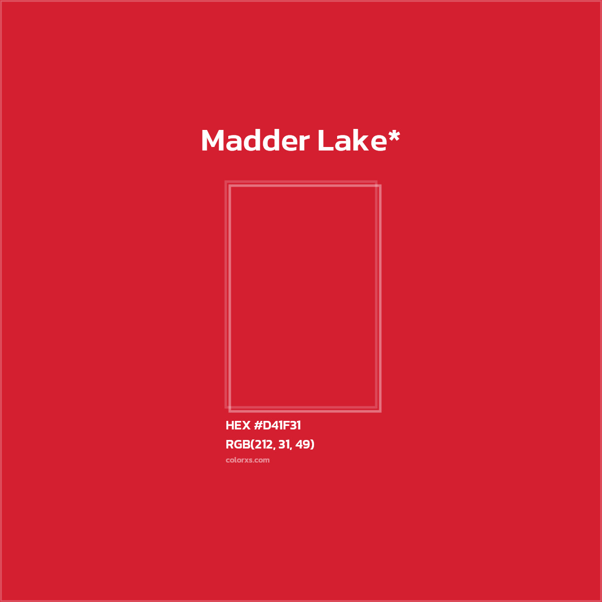 HEX #D41F31 Color Name, Color Code, Palettes, Similar Paints, Images