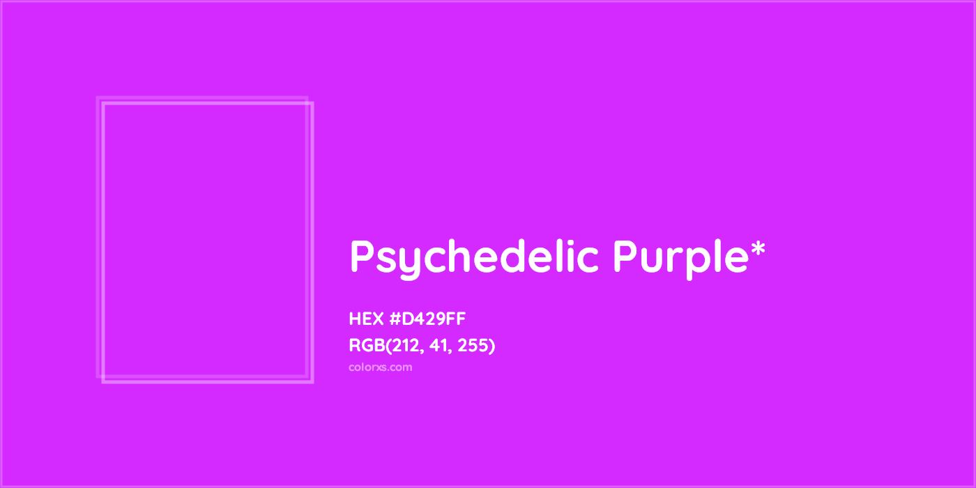 HEX #D429FF Color Name, Color Code, Palettes, Similar Paints, Images
