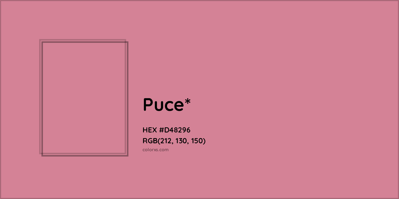 HEX #D48296 Color Name, Color Code, Palettes, Similar Paints, Images