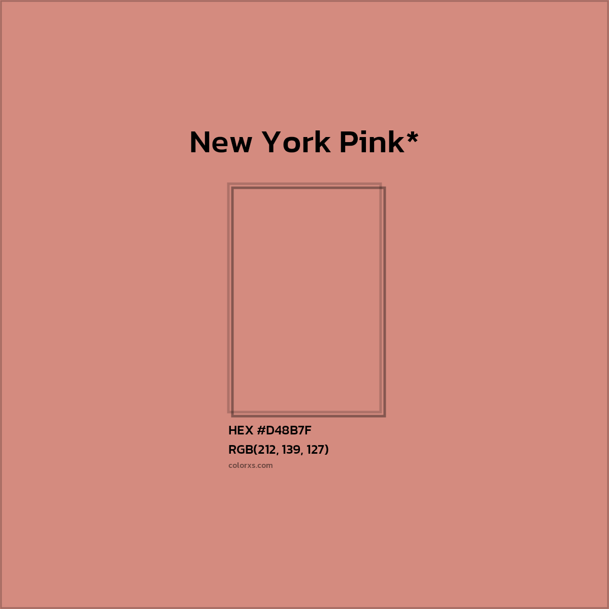 HEX #D48B7F Color Name, Color Code, Palettes, Similar Paints, Images