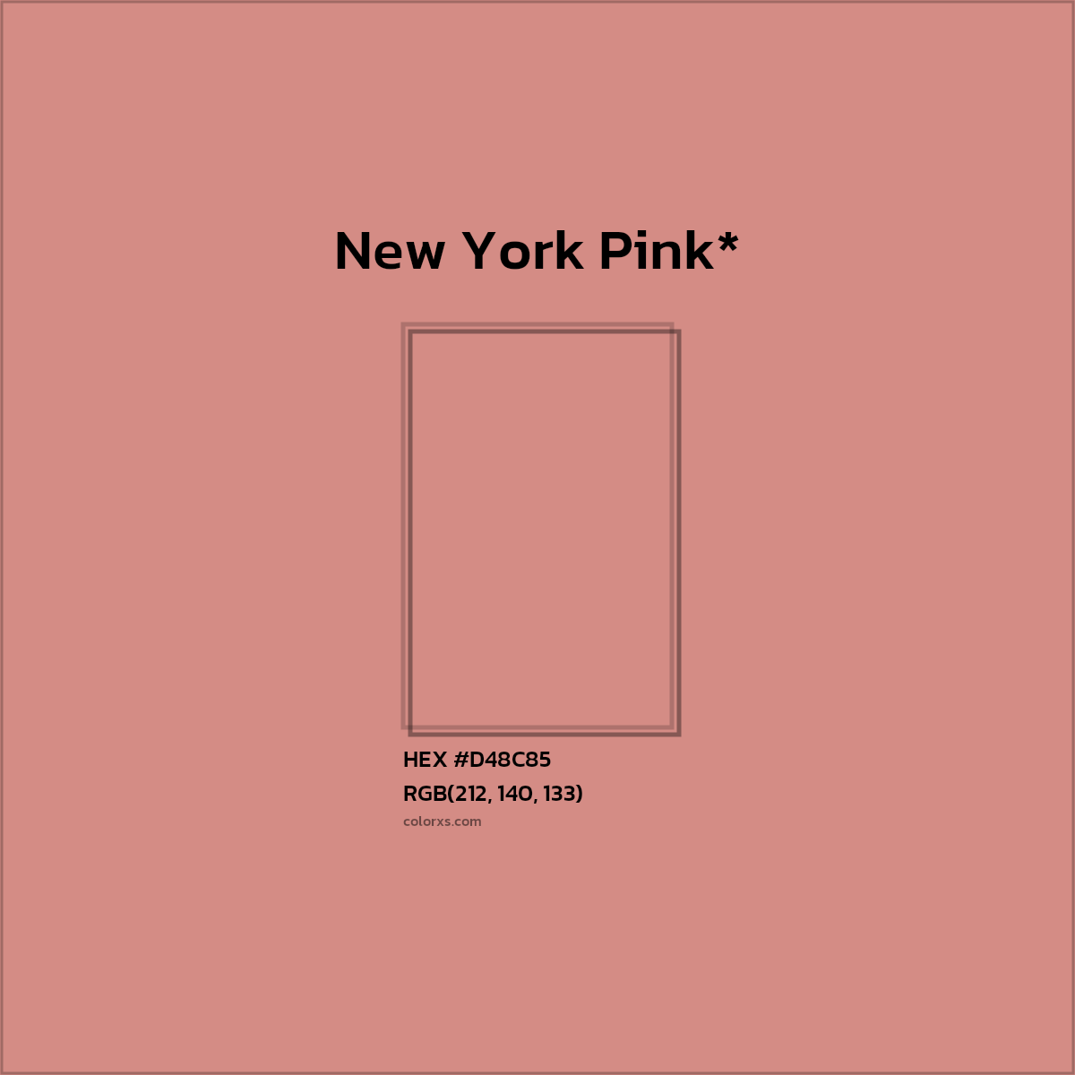 HEX #D48C85 Color Name, Color Code, Palettes, Similar Paints, Images