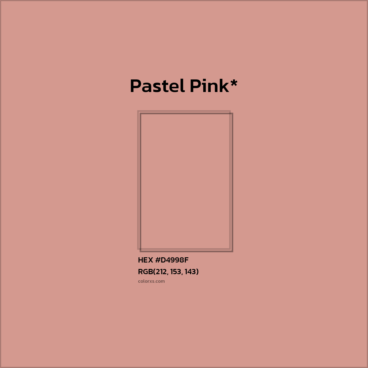 HEX #D4998F Color Name, Color Code, Palettes, Similar Paints, Images