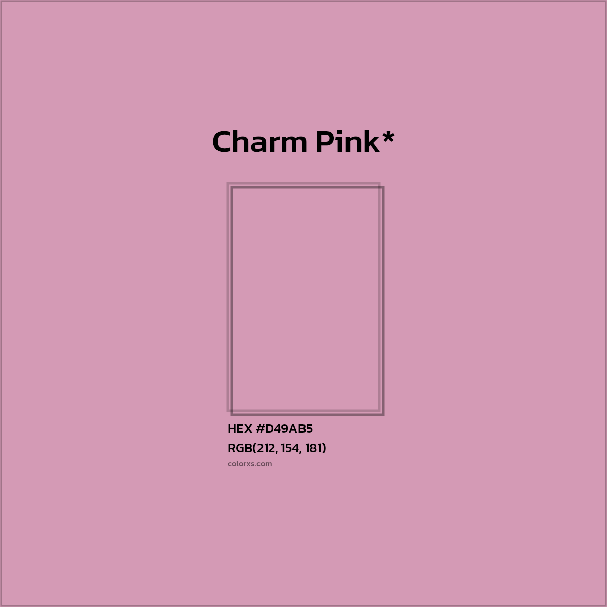 HEX #D49AB5 Color Name, Color Code, Palettes, Similar Paints, Images