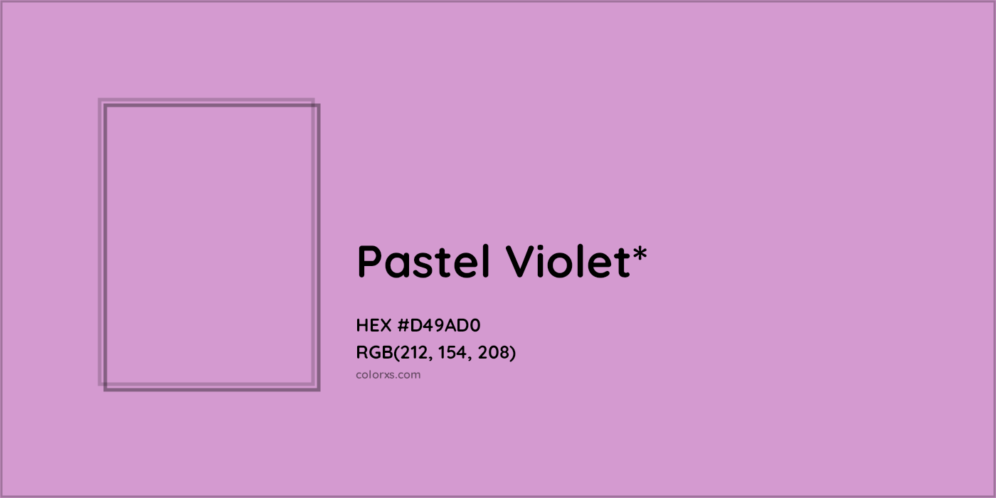HEX #D49AD0 Color Name, Color Code, Palettes, Similar Paints, Images