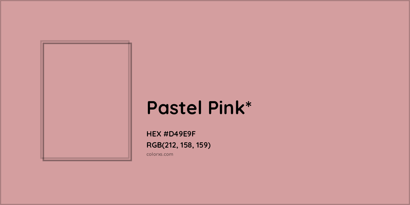 HEX #D49E9F Color Name, Color Code, Palettes, Similar Paints, Images