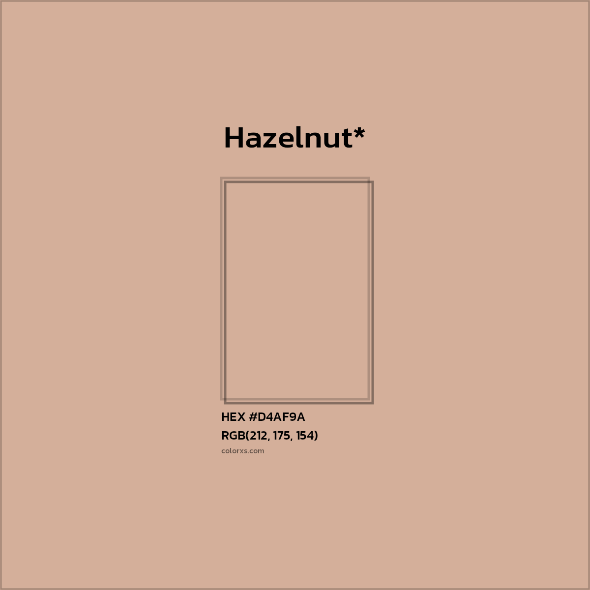 HEX #D4AF9A Color Name, Color Code, Palettes, Similar Paints, Images