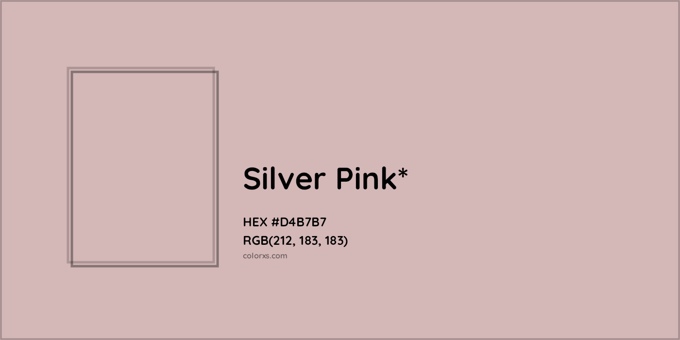HEX #D4B7B7 Color Name, Color Code, Palettes, Similar Paints, Images