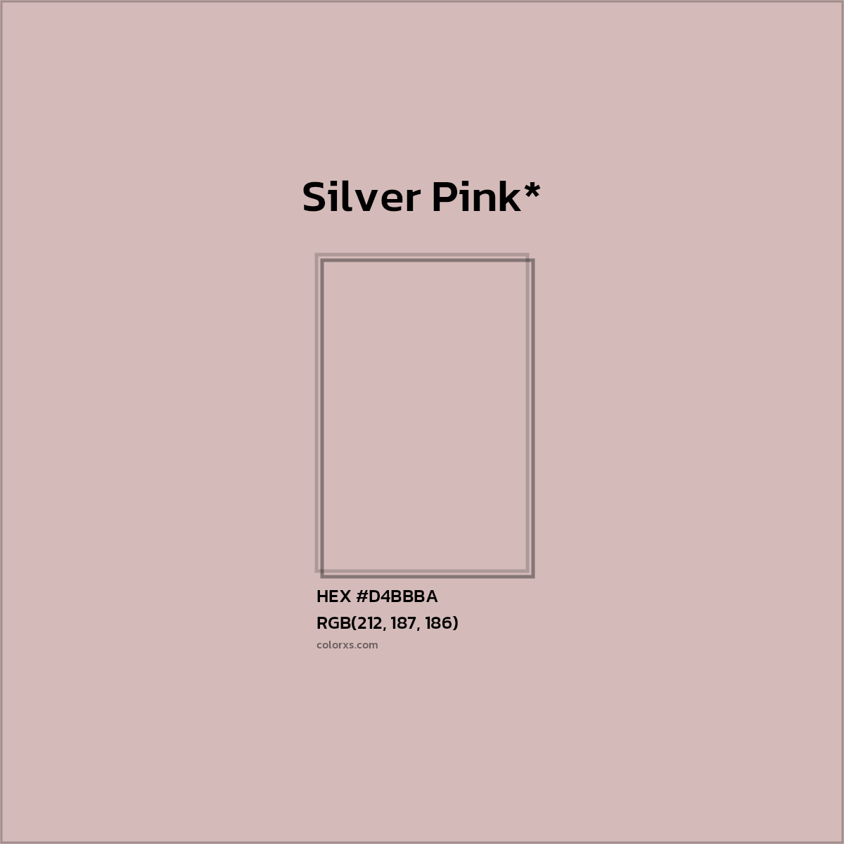 HEX #D4BBBA Color Name, Color Code, Palettes, Similar Paints, Images