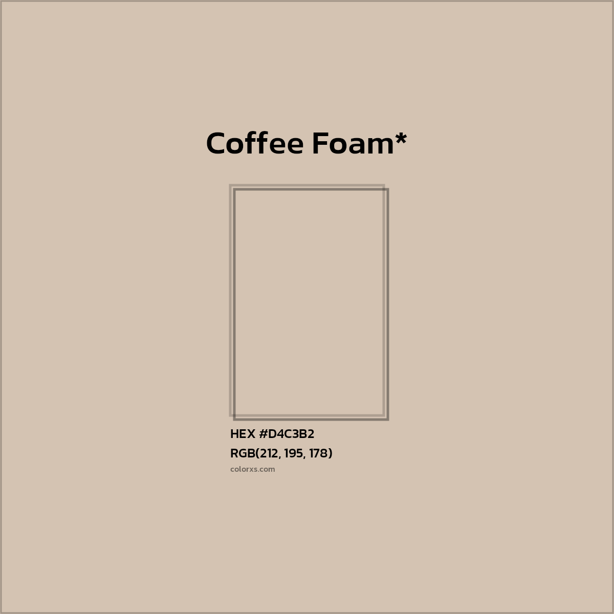 HEX #D4C3B2 Color Name, Color Code, Palettes, Similar Paints, Images