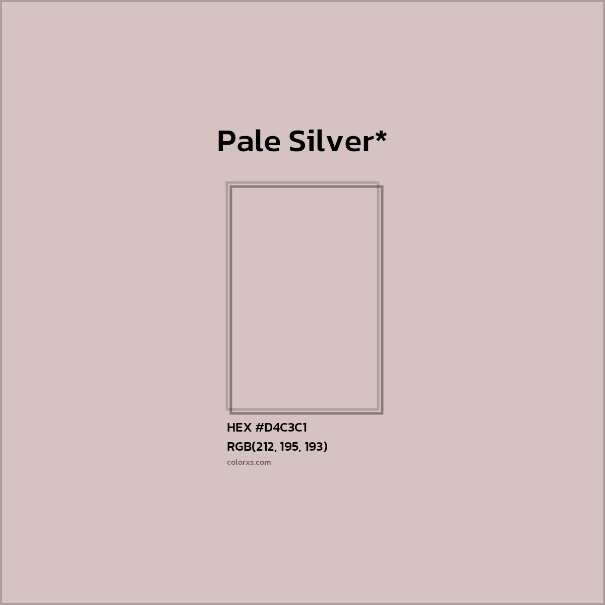 HEX #D4C3C1 Color Name, Color Code, Palettes, Similar Paints, Images