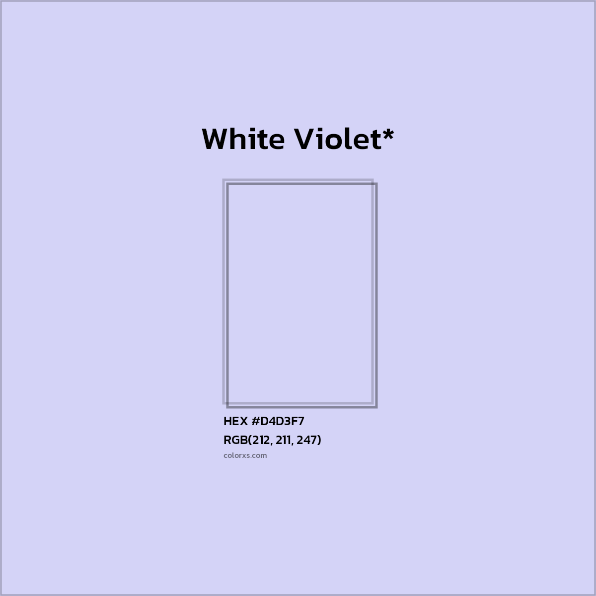 HEX #D4D3F7 Color Name, Color Code, Palettes, Similar Paints, Images