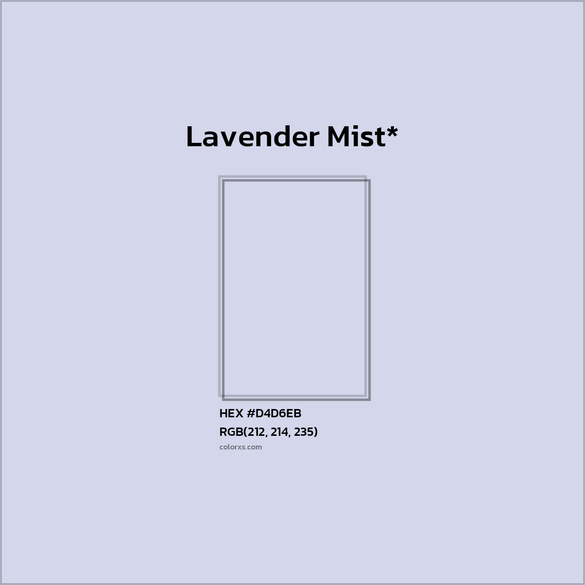 HEX #D4D6EB Color Name, Color Code, Palettes, Similar Paints, Images