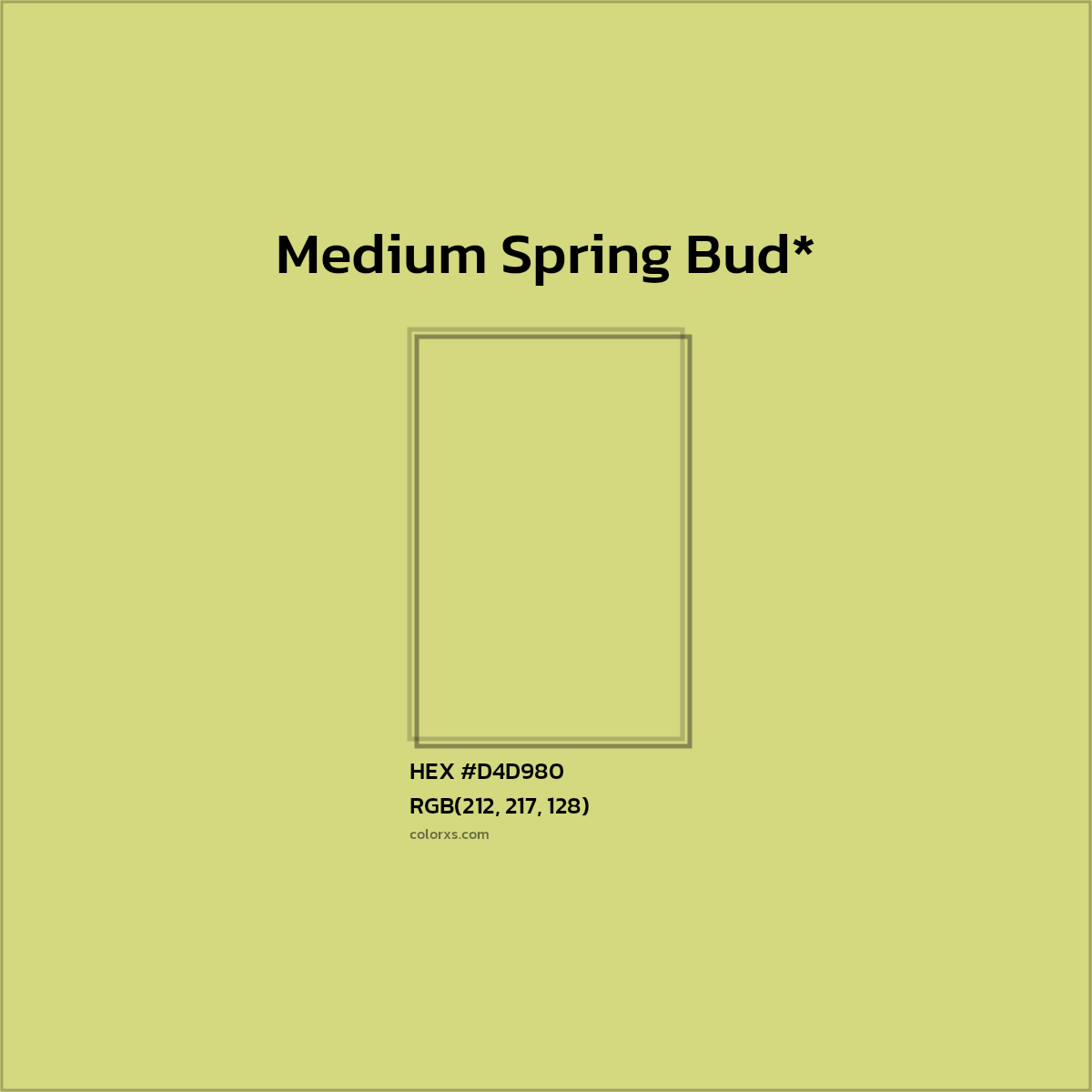 HEX #D4D980 Color Name, Color Code, Palettes, Similar Paints, Images