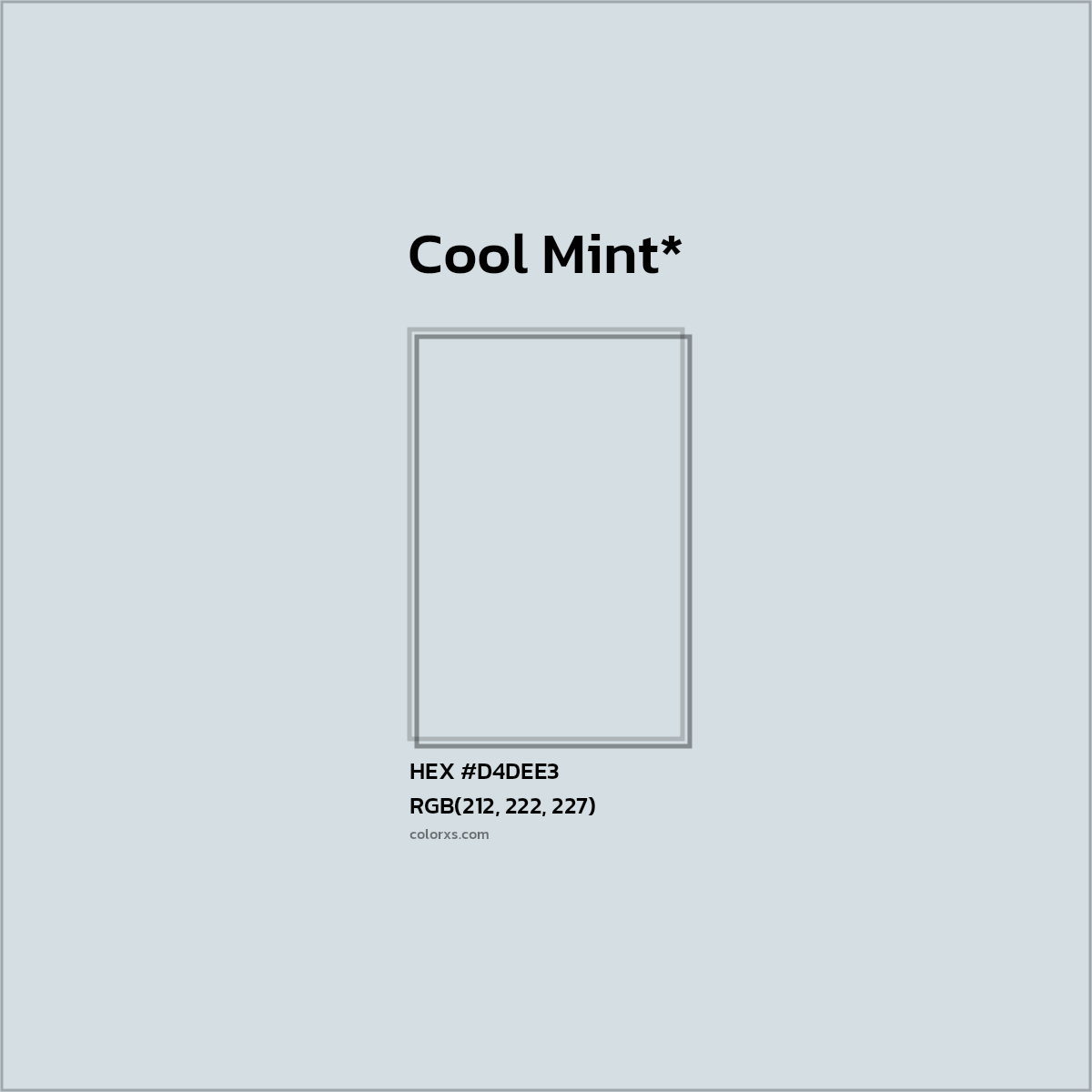 HEX #D4DEE3 Color Name, Color Code, Palettes, Similar Paints, Images