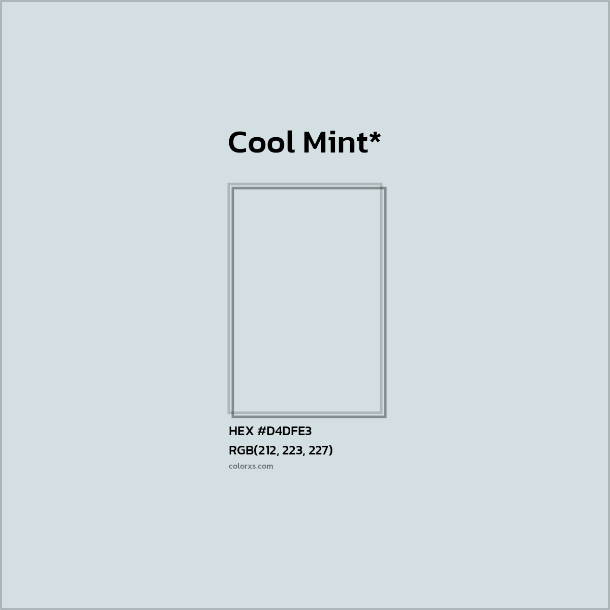 HEX #D4DFE3 Color Name, Color Code, Palettes, Similar Paints, Images