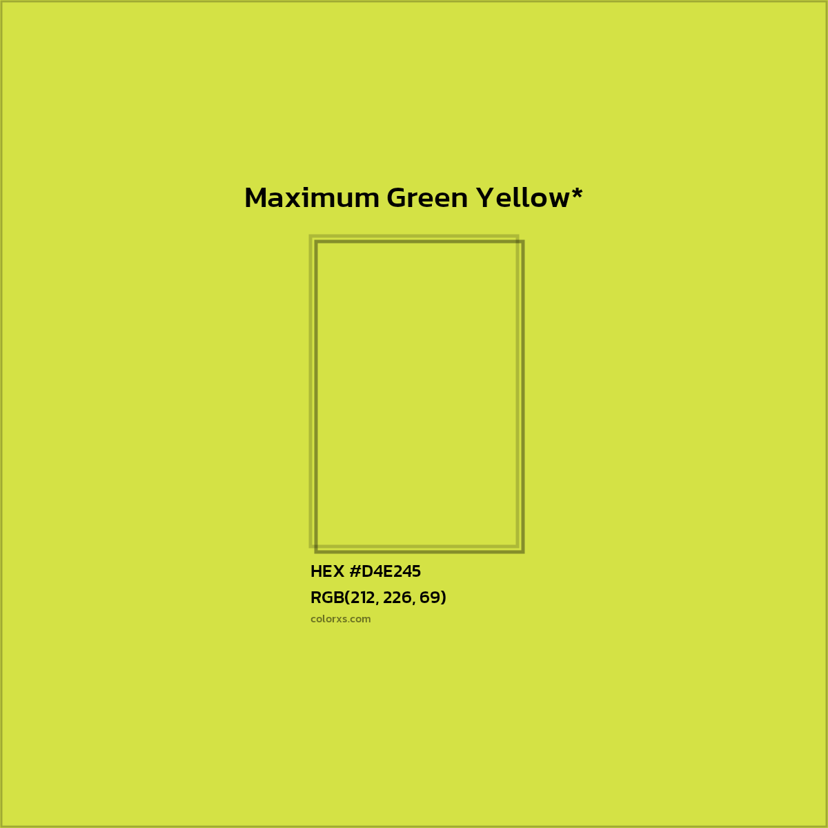 HEX #D4E245 Color Name, Color Code, Palettes, Similar Paints, Images
