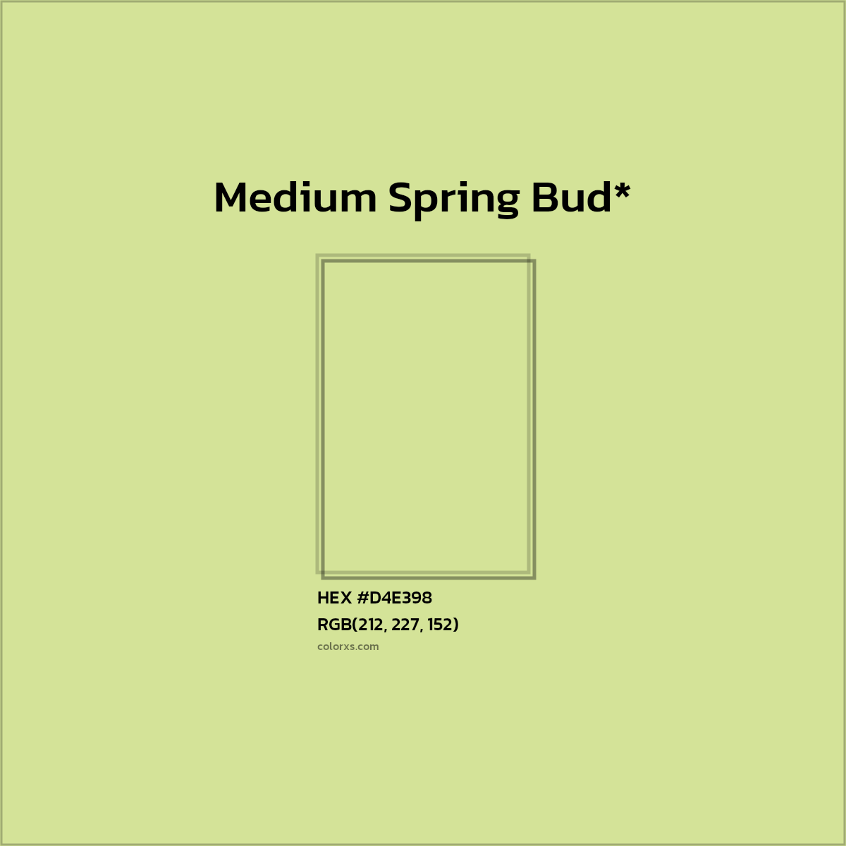 HEX #D4E398 Color Name, Color Code, Palettes, Similar Paints, Images