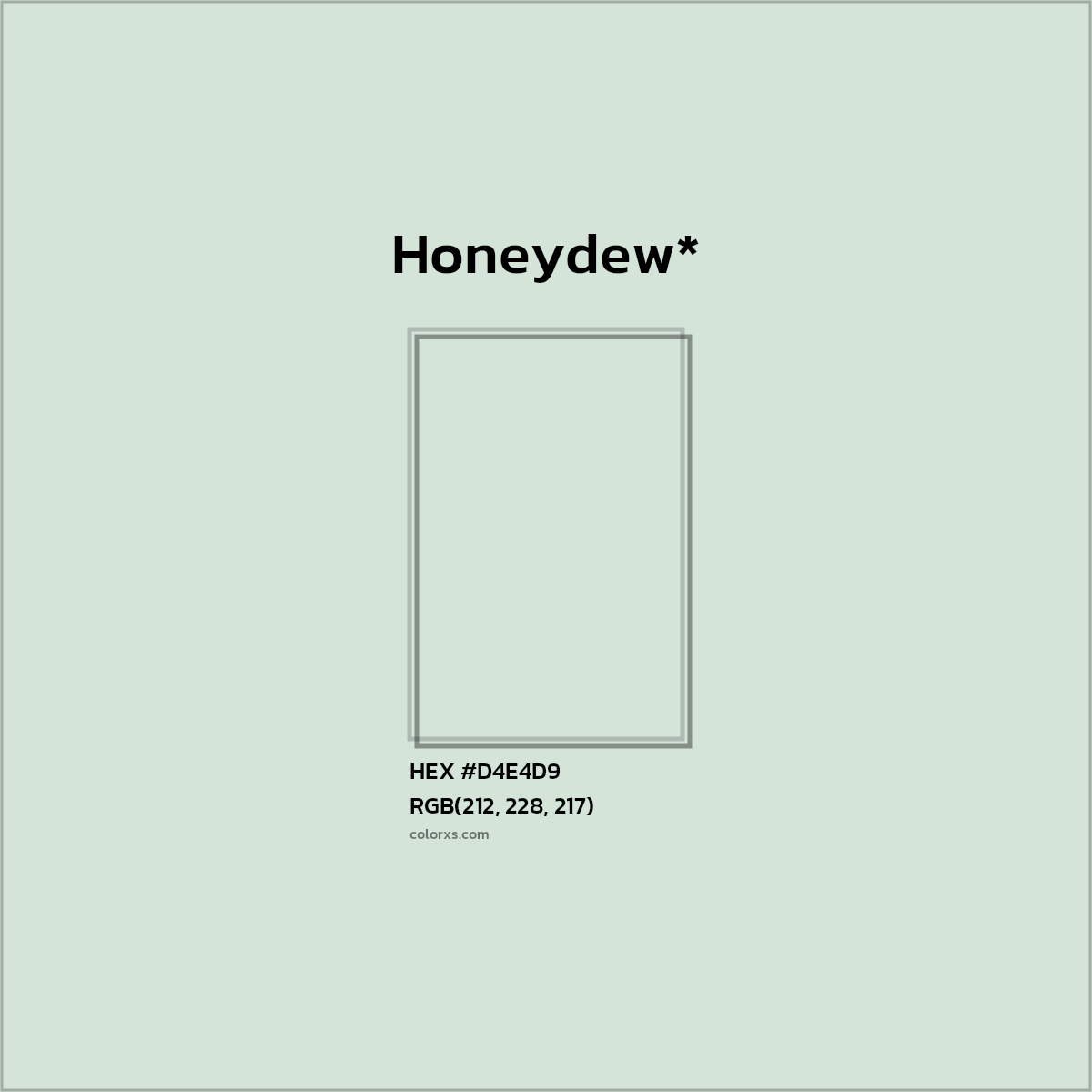 HEX #D4E4D9 Color Name, Color Code, Palettes, Similar Paints, Images