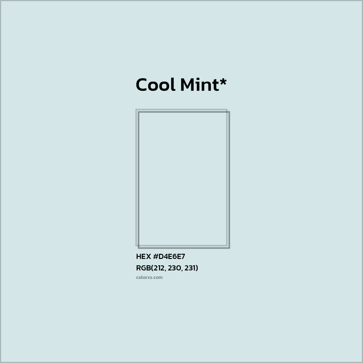 HEX #D4E6E7 Color Name, Color Code, Palettes, Similar Paints, Images