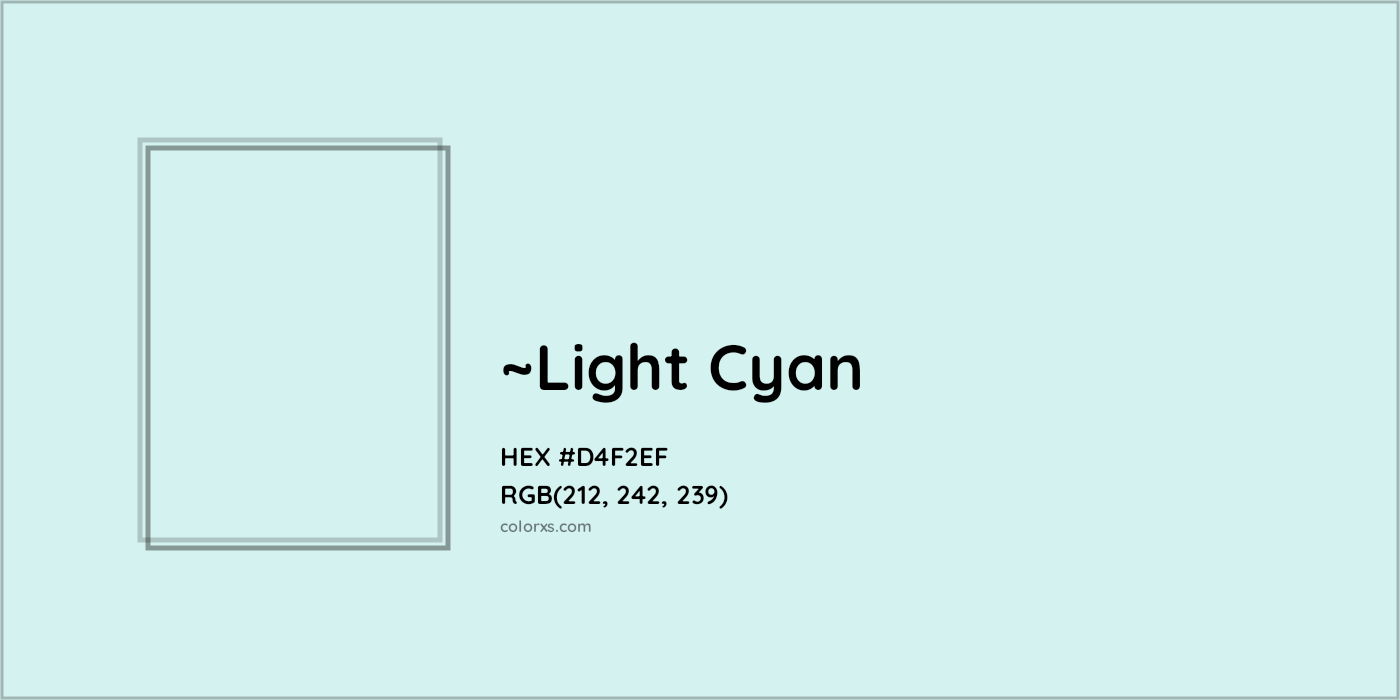 HEX #D4F2EF Color Name, Color Code, Palettes, Similar Paints, Images