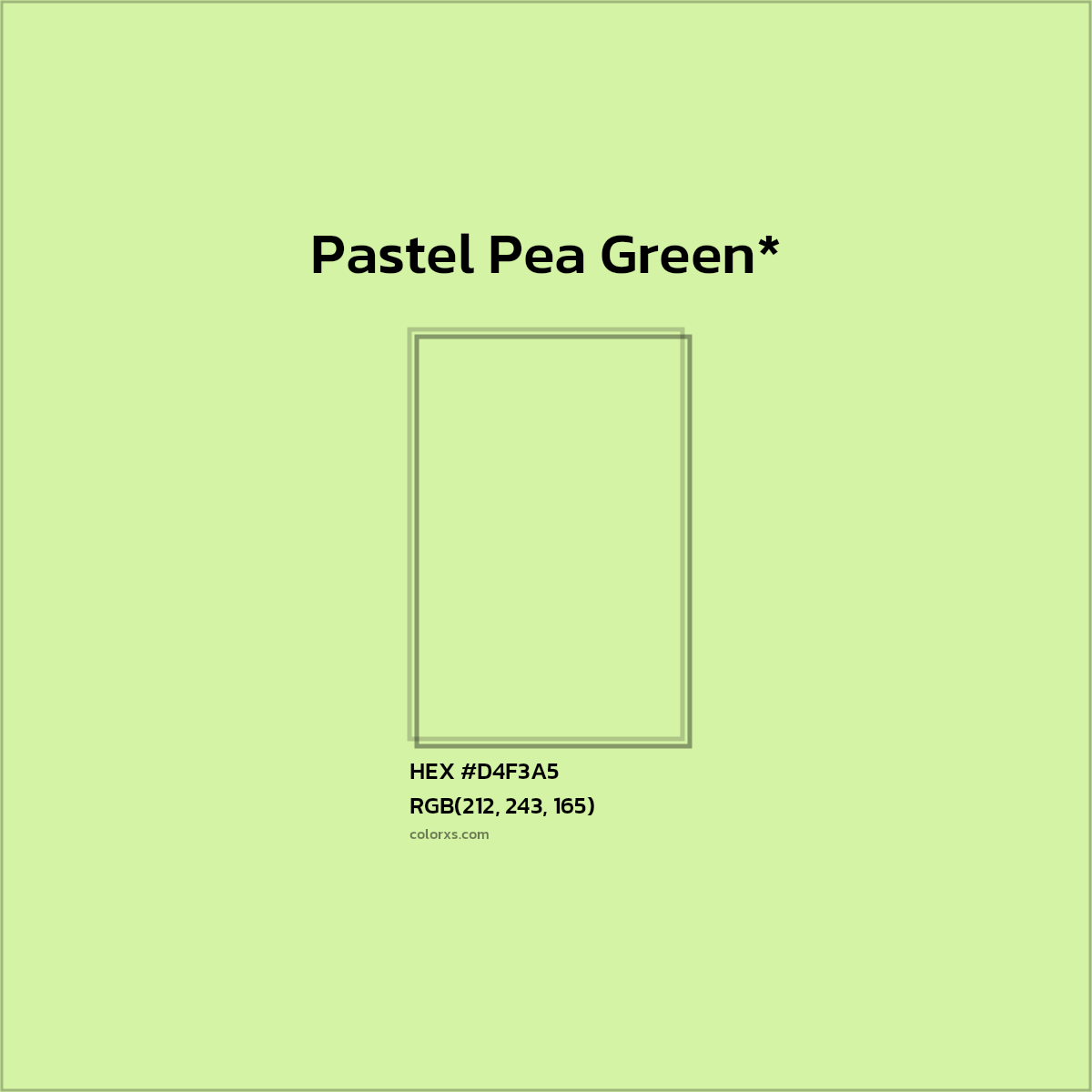 HEX #D4F3A5 Color Name, Color Code, Palettes, Similar Paints, Images