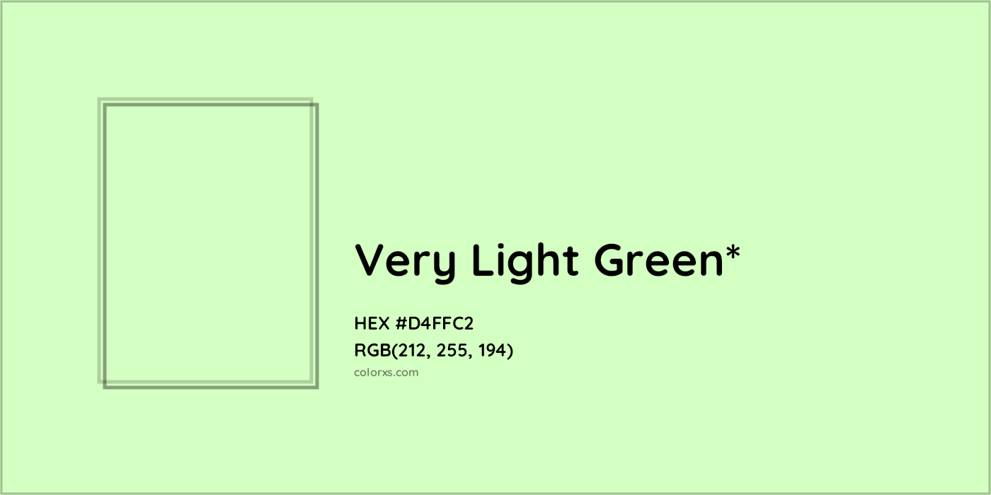 HEX #D4FFC2 Color Name, Color Code, Palettes, Similar Paints, Images
