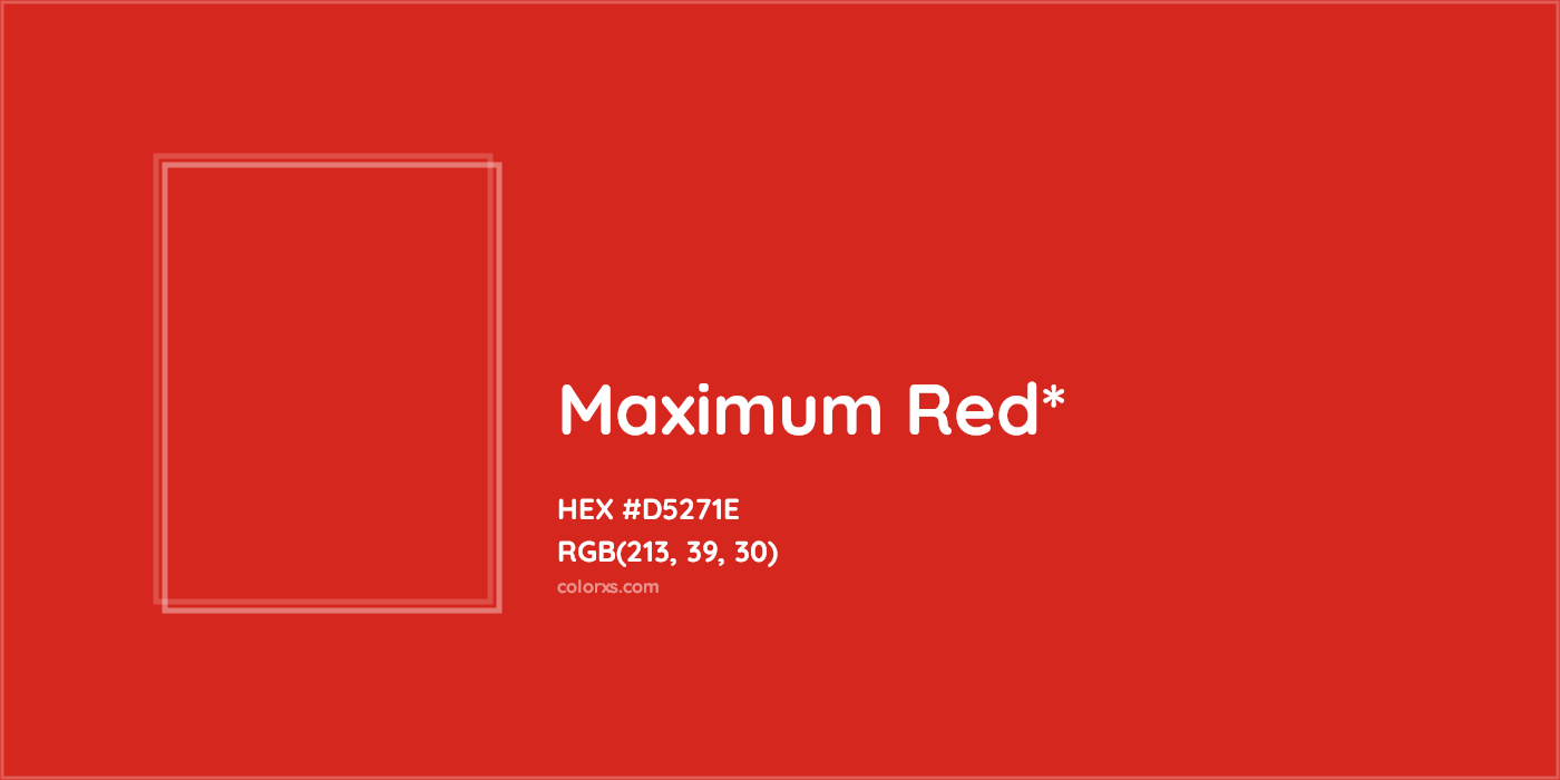 HEX #D5271E Color Name, Color Code, Palettes, Similar Paints, Images