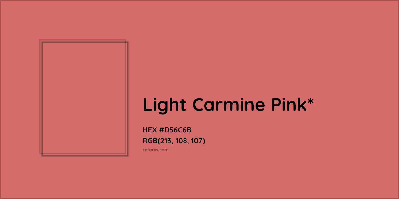 HEX #D56C6B Color Name, Color Code, Palettes, Similar Paints, Images