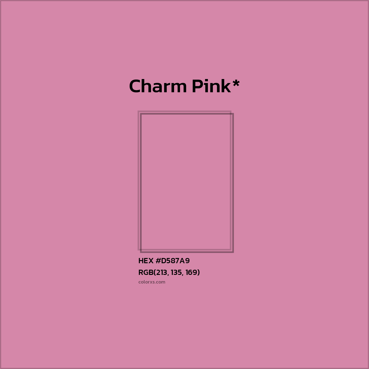 HEX #D587A9 Color Name, Color Code, Palettes, Similar Paints, Images