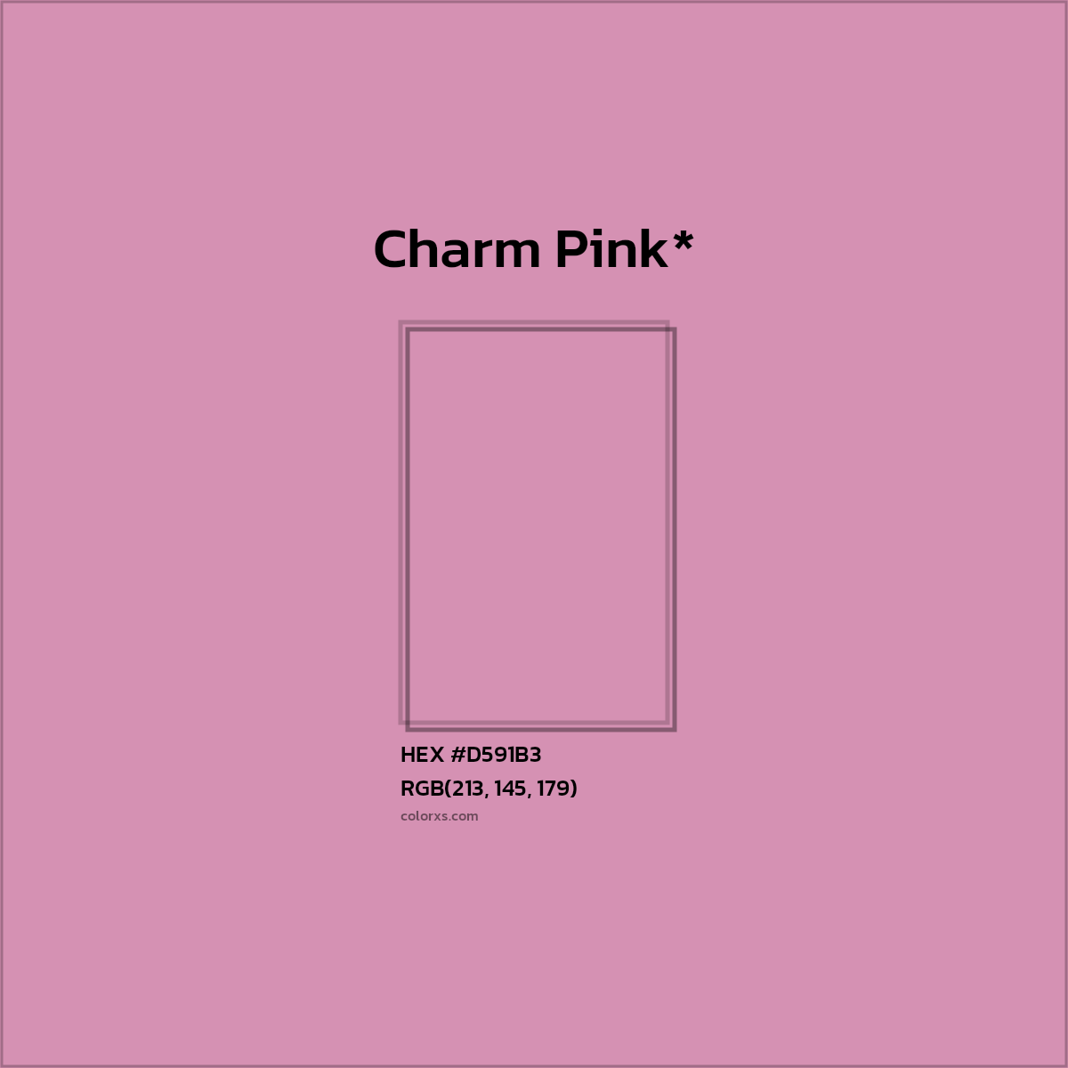 HEX #D591B3 Color Name, Color Code, Palettes, Similar Paints, Images