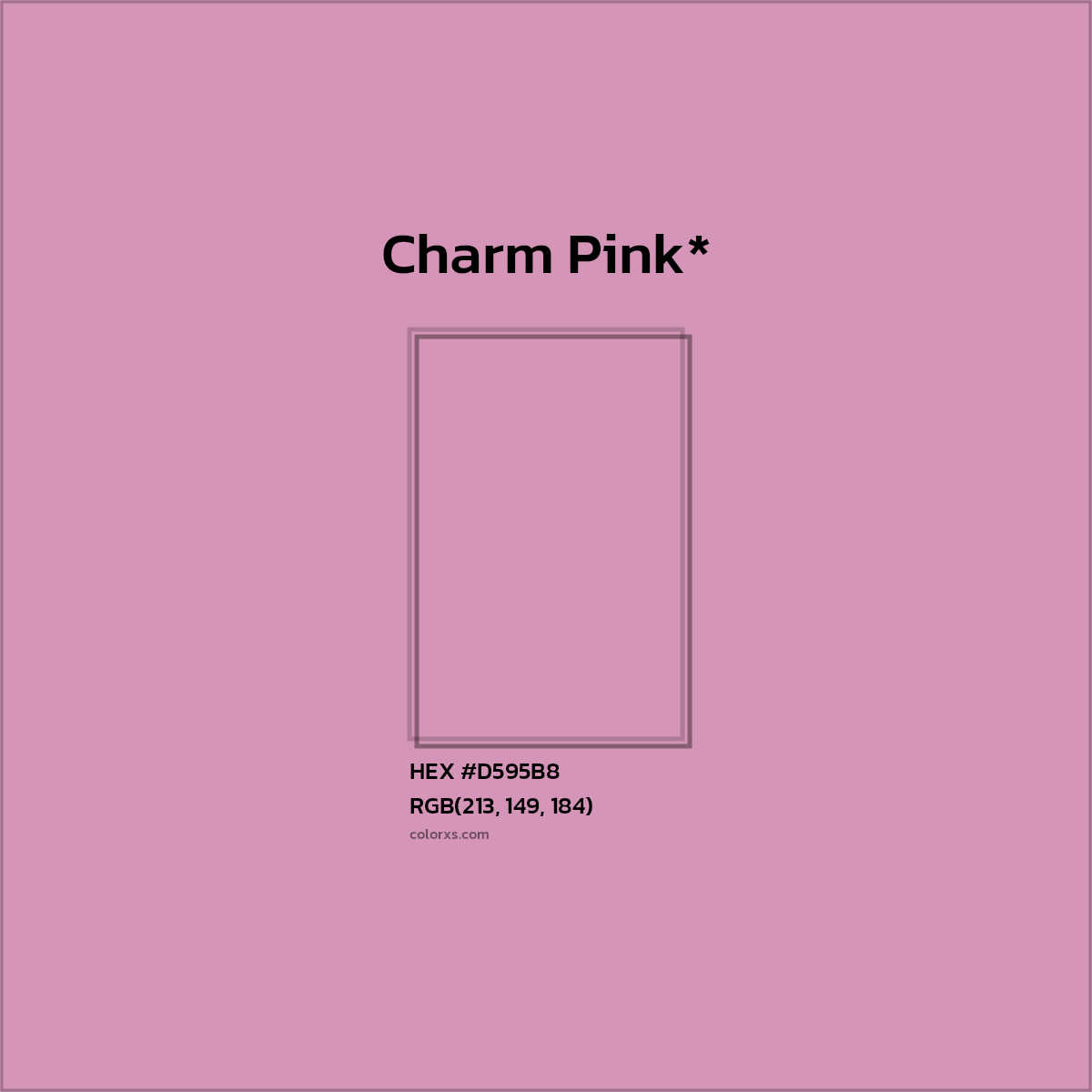 HEX #D595B8 Color Name, Color Code, Palettes, Similar Paints, Images