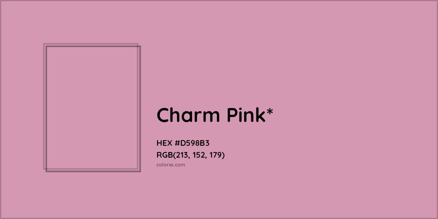 HEX #D598B3 Color Name, Color Code, Palettes, Similar Paints, Images