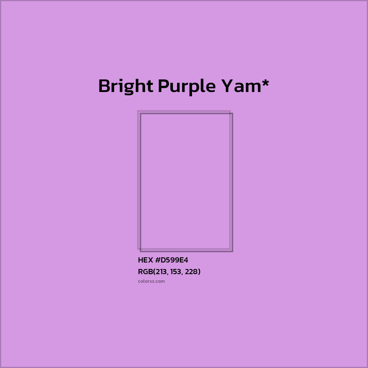 HEX #D599E4 Color Name, Color Code, Palettes, Similar Paints, Images