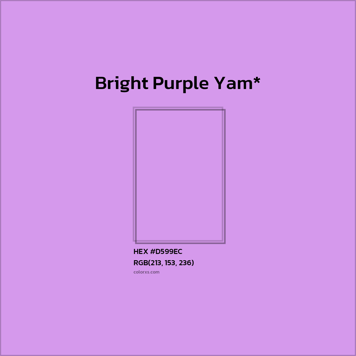 HEX #D599EC Color Name, Color Code, Palettes, Similar Paints, Images