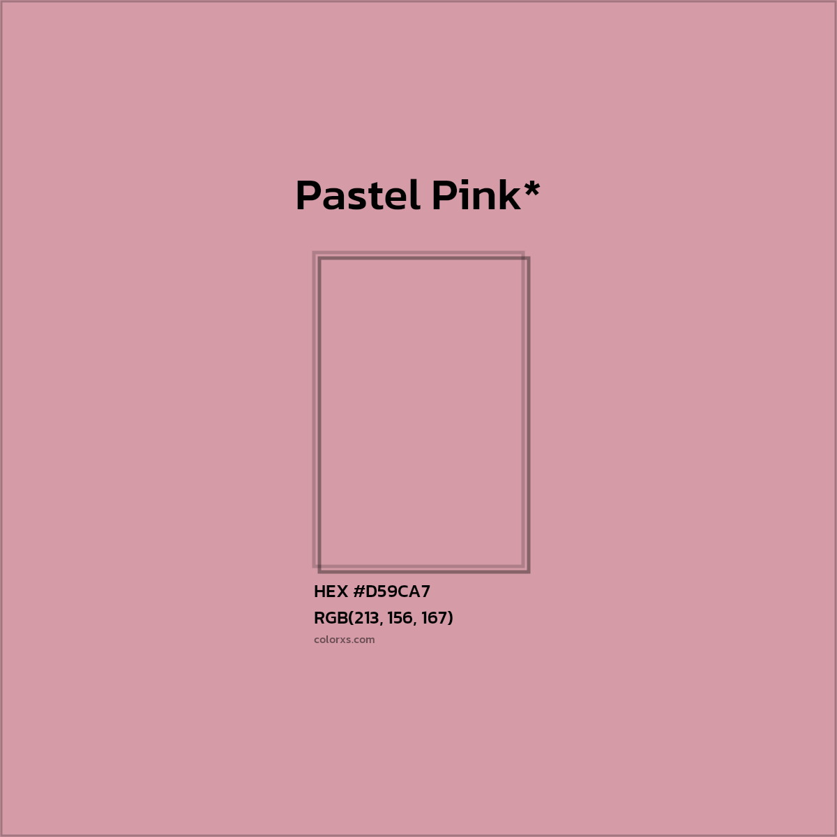 HEX #D59CA7 Color Name, Color Code, Palettes, Similar Paints, Images