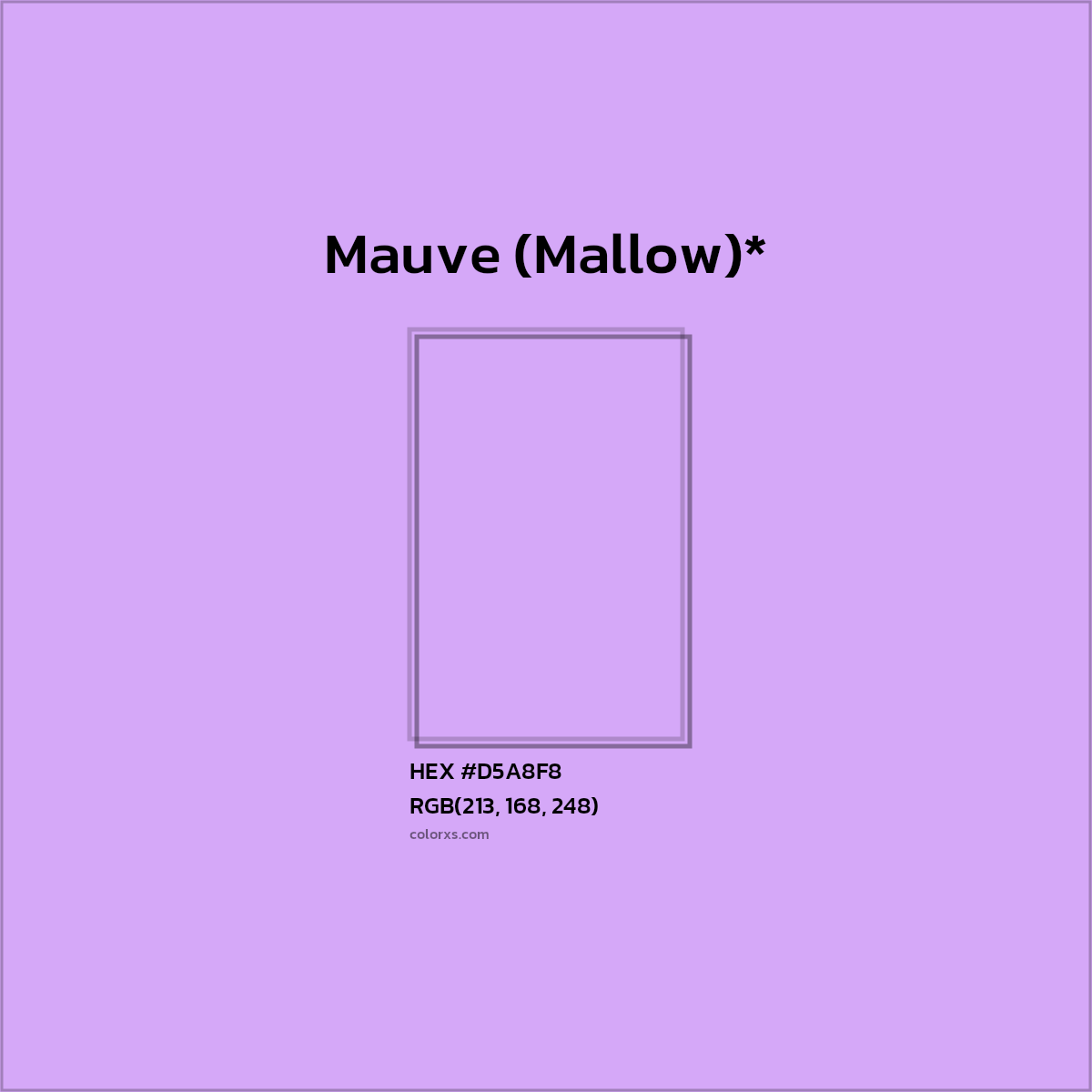HEX #D5A8F8 Color Name, Color Code, Palettes, Similar Paints, Images