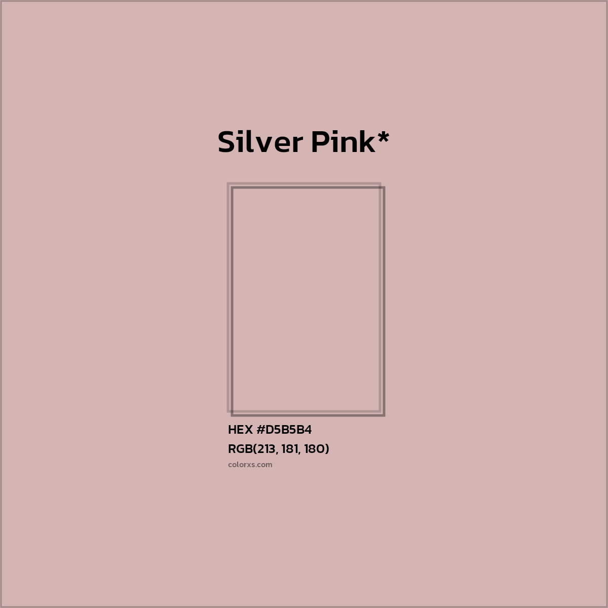 HEX #D5B5B4 Color Name, Color Code, Palettes, Similar Paints, Images
