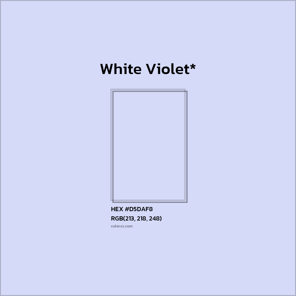 HEX #D5DAF8 Color Name, Color Code, Palettes, Similar Paints, Images