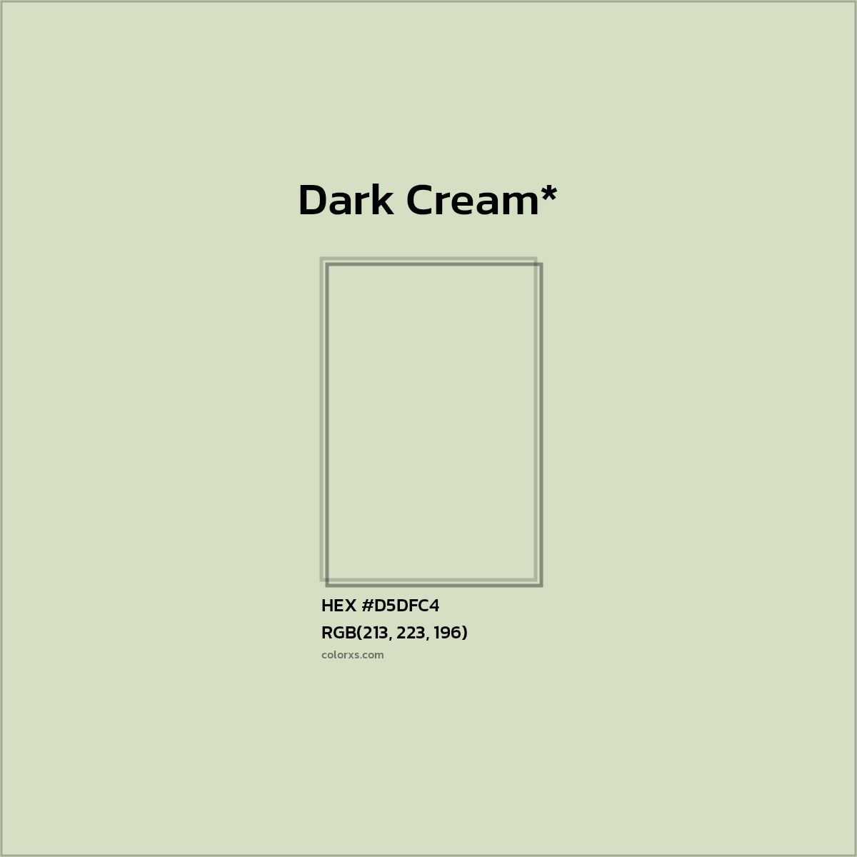 #D5DFC4 hex color. RGB, RYB, CMYK, HSL, HSV codes and color conversions. Matching color names, palettes, paints.
