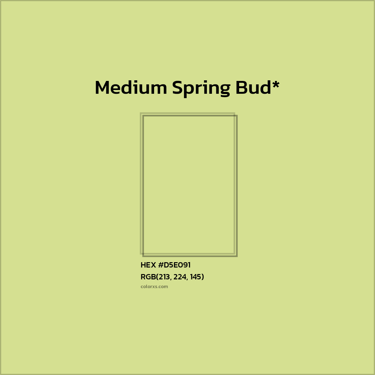 HEX #D5E091 Color Name, Color Code, Palettes, Similar Paints, Images