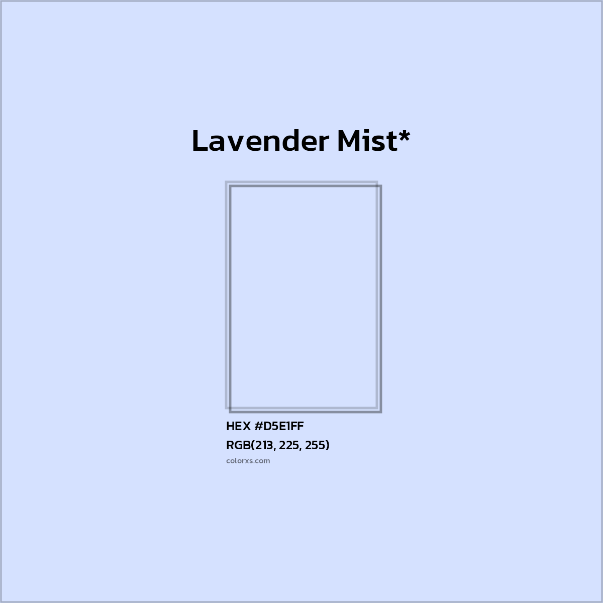 HEX #D5E1FF Color Name, Color Code, Palettes, Similar Paints, Images