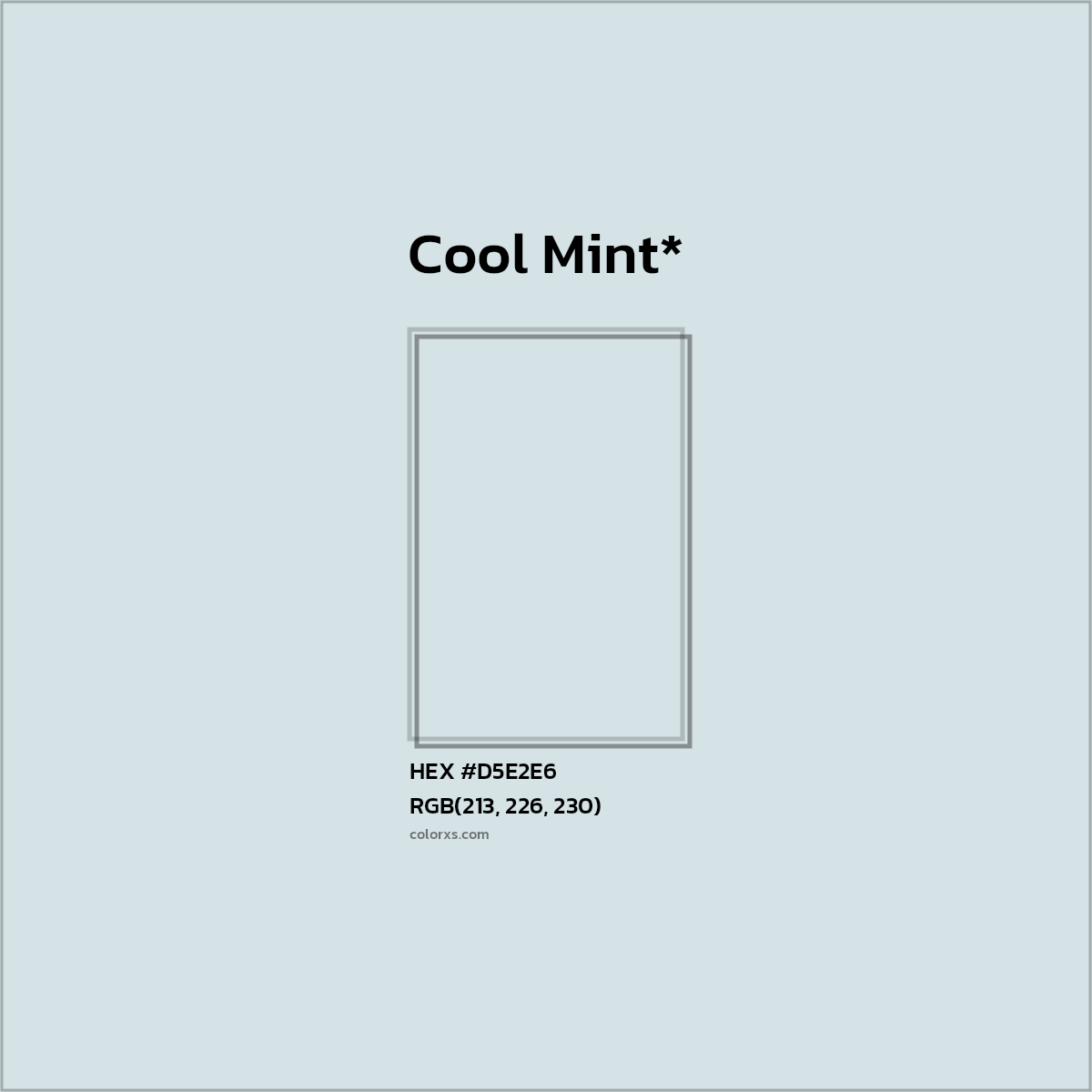 HEX #D5E2E6 Color Name, Color Code, Palettes, Similar Paints, Images