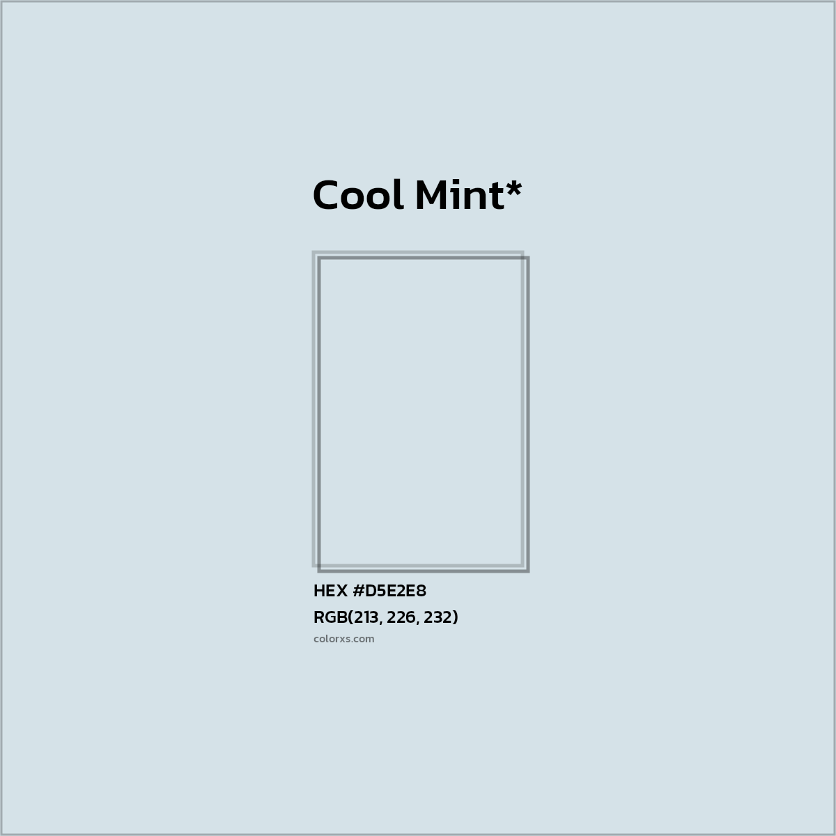 HEX #D5E2E8 Color Name, Color Code, Palettes, Similar Paints, Images