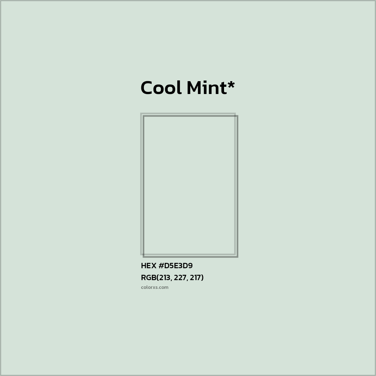 HEX #D5E3D9 Color Name, Color Code, Palettes, Similar Paints, Images