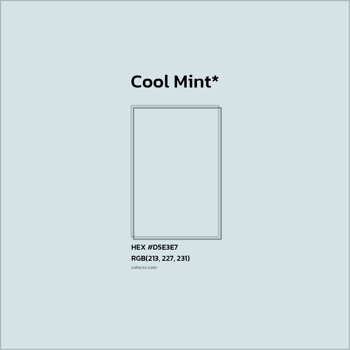 HEX #D5E3E7 Color Name, Color Code, Palettes, Similar Paints, Images